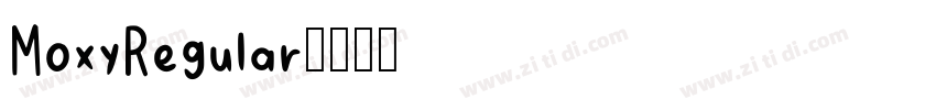 MoxyRegular字体转换