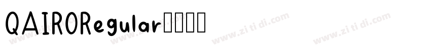 QAIRORegular字体转换
