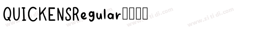 QUICKENSRegular字体转换 QUICKENSRegular字体转换