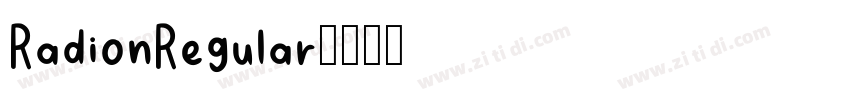 RadionRegular字体转换
