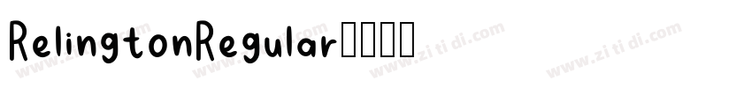 RelingtonRegular字体转换