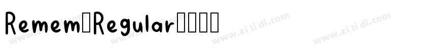 Remem-Regular字体转换