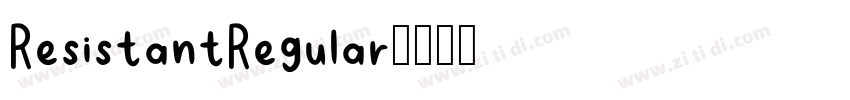 ResistantRegular字体转换