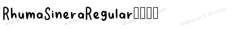 RhumaSineraRegular字体转换