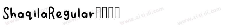 ShaqilaRegular字体转换 ShaqilaRegular字体转换