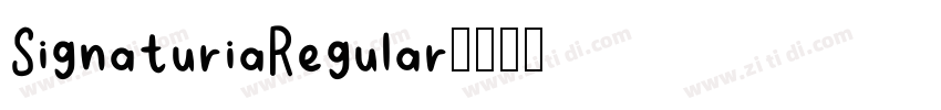 SignaturiaRegular字体转换