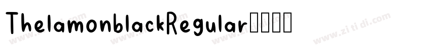 ThelamonblackRegular字体转换