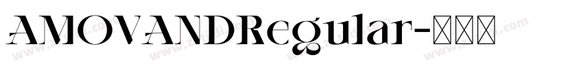 AMOVANDRegular字体转换