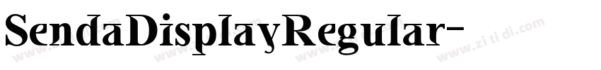 SendaDisplayRegular字体转换 SendaDisplayRegular字体转换