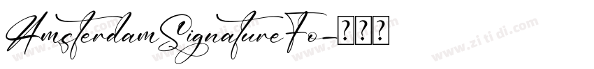AmsterdamSignatureFo字体转换