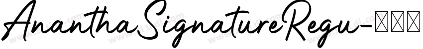AnanthaSignatureRegu字体转换