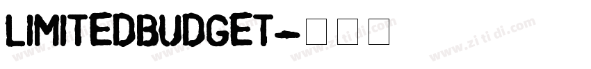 LimitedBudget字体转换