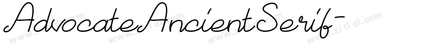 AdvocateAncientSerif字体转换