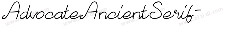 AdvocateAncientSerif字体转换
