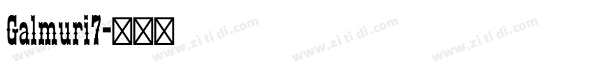 Galmuri7字体转换