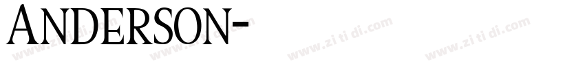 Anderson字体转换