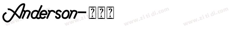 Anderson字体转换