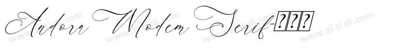 AndoraModemSerif字体转换