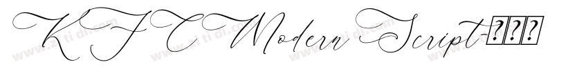 KFCModernScript字体转换