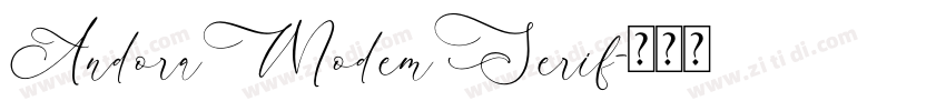 AndoraModemSerif字体转换