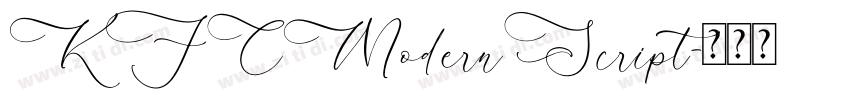 KFCModernScript字体转换