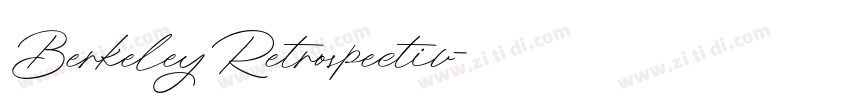 BerkeleyRetrospectiv字体转换