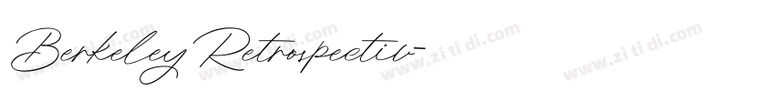 BerkeleyRetrospectiv字体转换