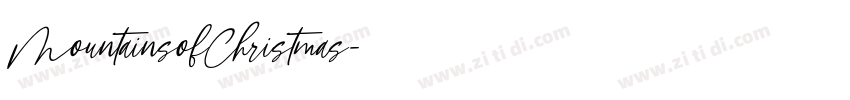 MountainsofChristmas字体转换