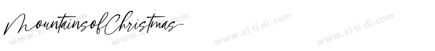 MountainsofChristmas字体转换