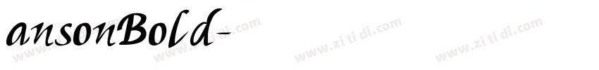 ansonBold字体转换