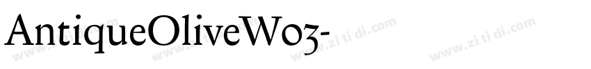 AntiqueOliveW03字体转换