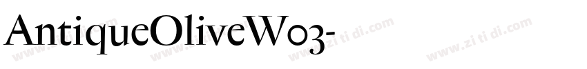 AntiqueOliveW03字体转换