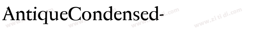 AntiqueCondensed字体转换