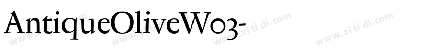 AntiqueOliveW03字体转换