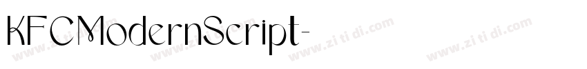 KFCModernScript字体转换