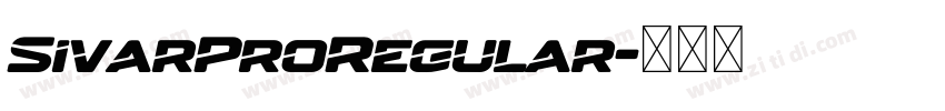 SivarProRegular字体转换