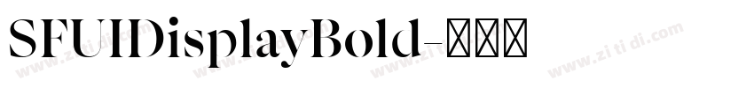 SFUIDisplayBold字体转换