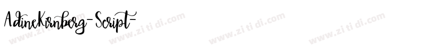 AdineKirnberg-Script字体转换