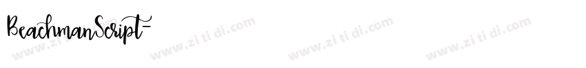 BeachmanScript字体转换