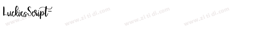 LuckiesScript字体转换 LuckiesScript字体转换