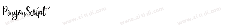 PinyonScript字体转换