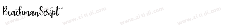 BeachmanScript字体转换