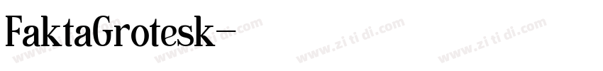 FaktaGrotesk字体转换