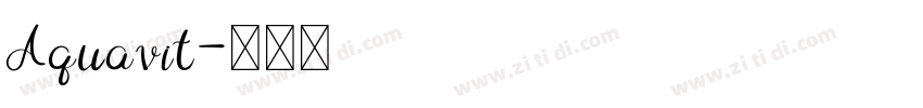 Aquavit字体转换