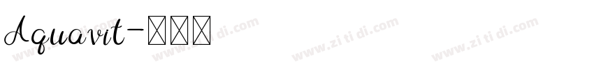 Aquavit字体转换