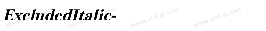 ExcludedItalic字体转换 ExcludedItalic字体转换