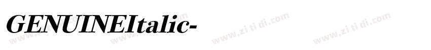 GENUINEItalic字体转换 GENUINEItalic字体转换