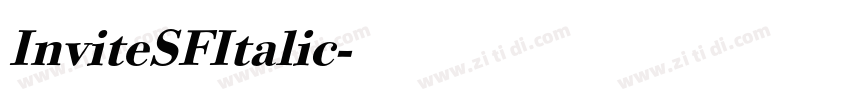InviteSFItalic字体转换