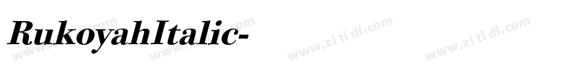 RukoyahItalic字体转换