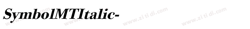 SymbolMTItalic字体转换